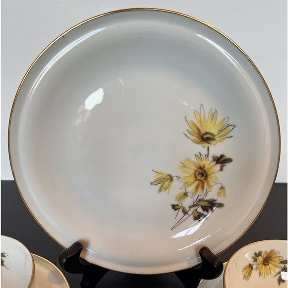 Limoges Three Teacups and Saucers, One Plate - Picture 2 of 14